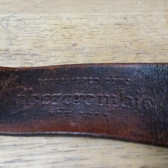 🐎Abercrombie New York Vintage Belt🚂 Size Fits 32"-38" Men,Authentic Leather. - Picture 7 of 10